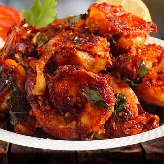 Shrimp Chat/Chicken Chat.
