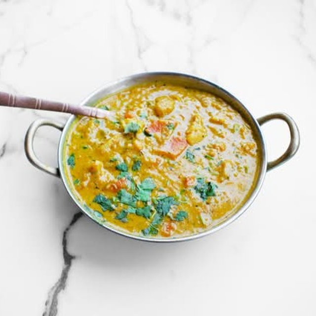 Vegetable Coconut Chicken Curry.