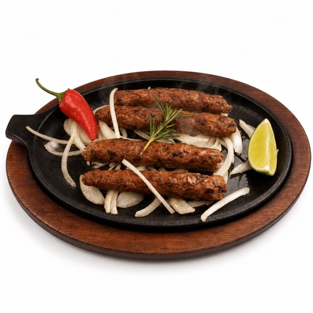 Chicken Seekh Kebabs.